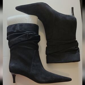 Michael Kors Beige Suede Kitten Heeled Boots